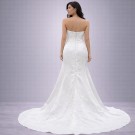 Λευκό Νυφικό Strapless Με Κέντημα (Size 42-44)