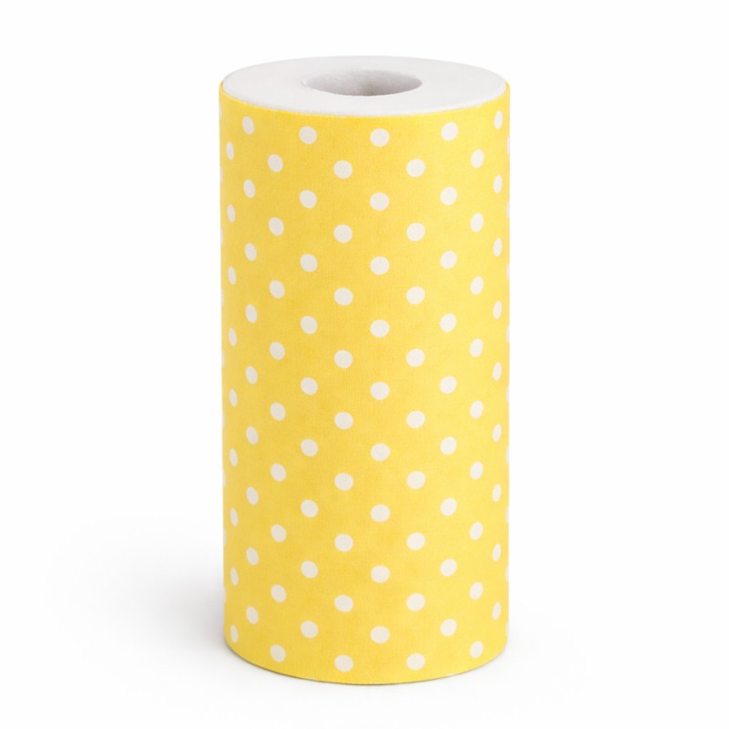 Ρολό Βαμβακερό Πουά  (25εκ.x5μ.) Κίτρινο Τ502179-25 |Sale -35%