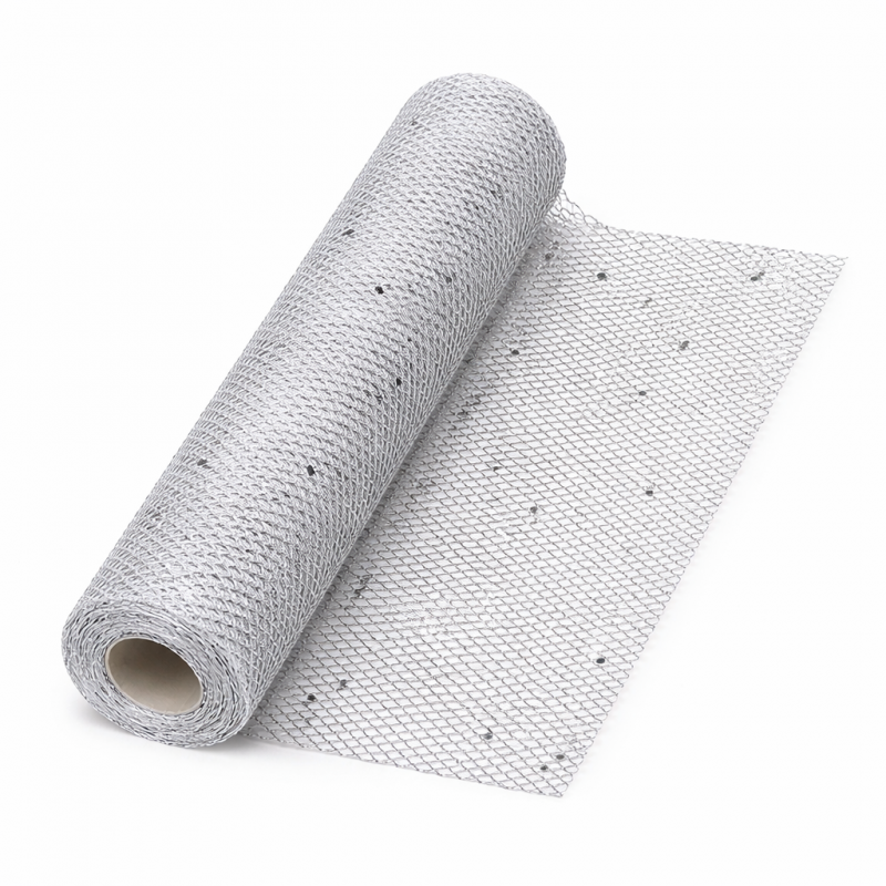 Ρολό  Δίχτυ Με Γκλίτερ Ασημί (30εκ.x5μ.) 0210.20041 |Sale -35%