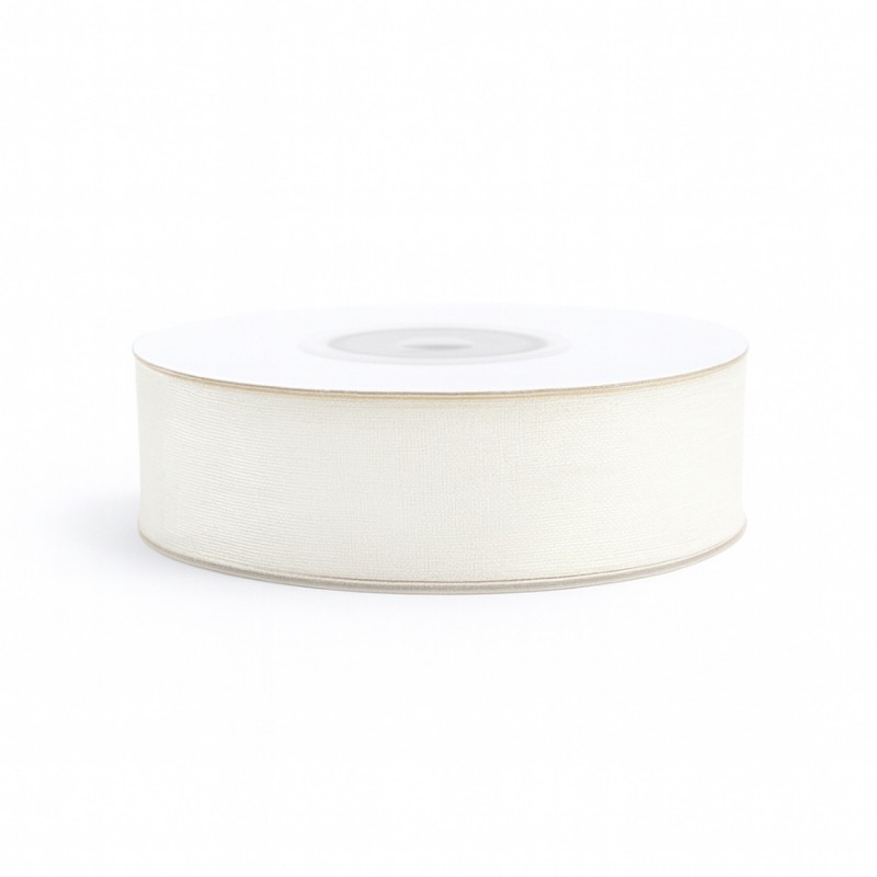 Κορδέλα Οργάντζα 0,9εκ. (100μέτρα) Λευκό ΔΕ9 |Sale -30%