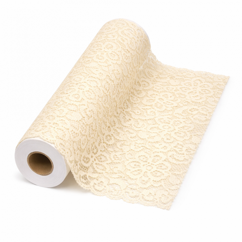Υφασμάτινη Δαντέλα Crochet Σε Ρολό (24εκ.x5μ.) Εκρού Τ696 |Sale -35%