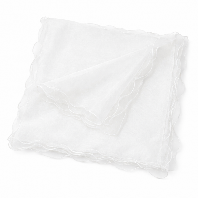 Οργάντζα με μισινέζα 45x45εκ. Τετράγωνη (50τμχ.) Λευκό ΟΤ174-45 |Sale -50%