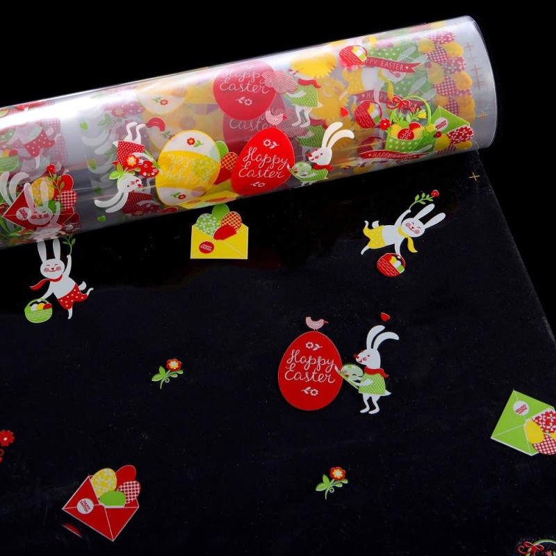 Σελοφάν Κόκκινο Κίτρινο Με Λαγούς 80εκ. (50μ.) 30406