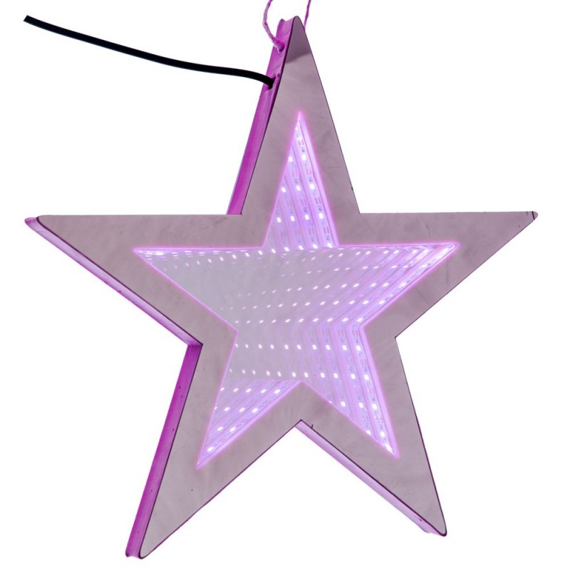 Ροζ Αστέρι 3D Φωτιζόμενο Σετ 2τμχ. (20εκ.) 67291