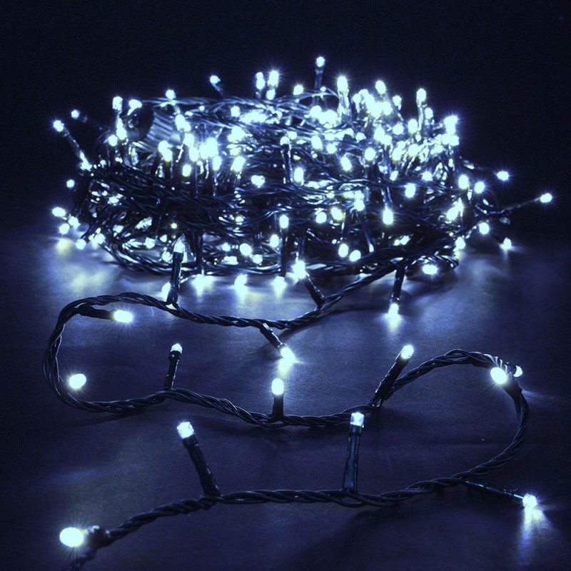 Χριστουγεννιάτικα Φωτάκια (400led) Πράσινο/Λευκό Πάγου 68813