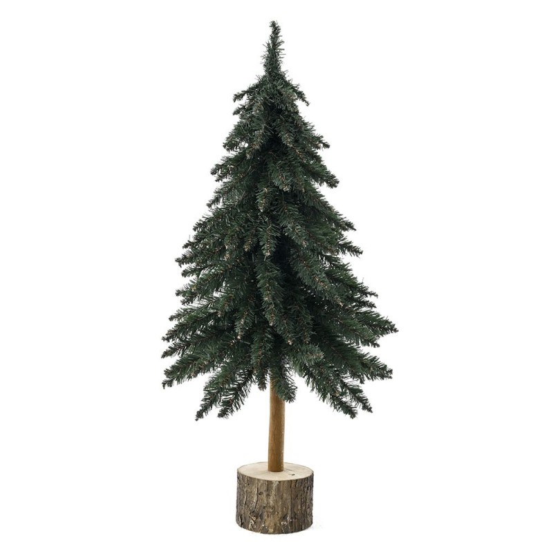 Χριστουγεννιάτικο Δέντρο (80εκ.) Πράσινο Σε Ξύλινο Κορμό 73092