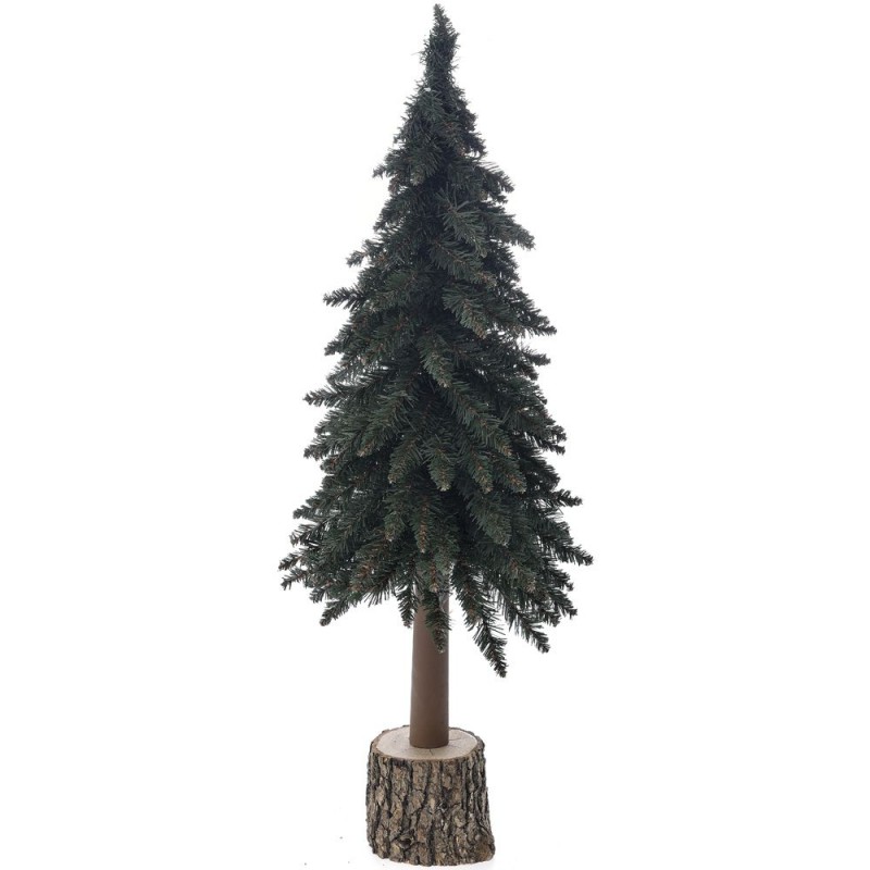 Χριστουγεννιάτικο Δέντρο (1,00μ.) Πράσινο Σε Ξύλινο Κορμό 73093