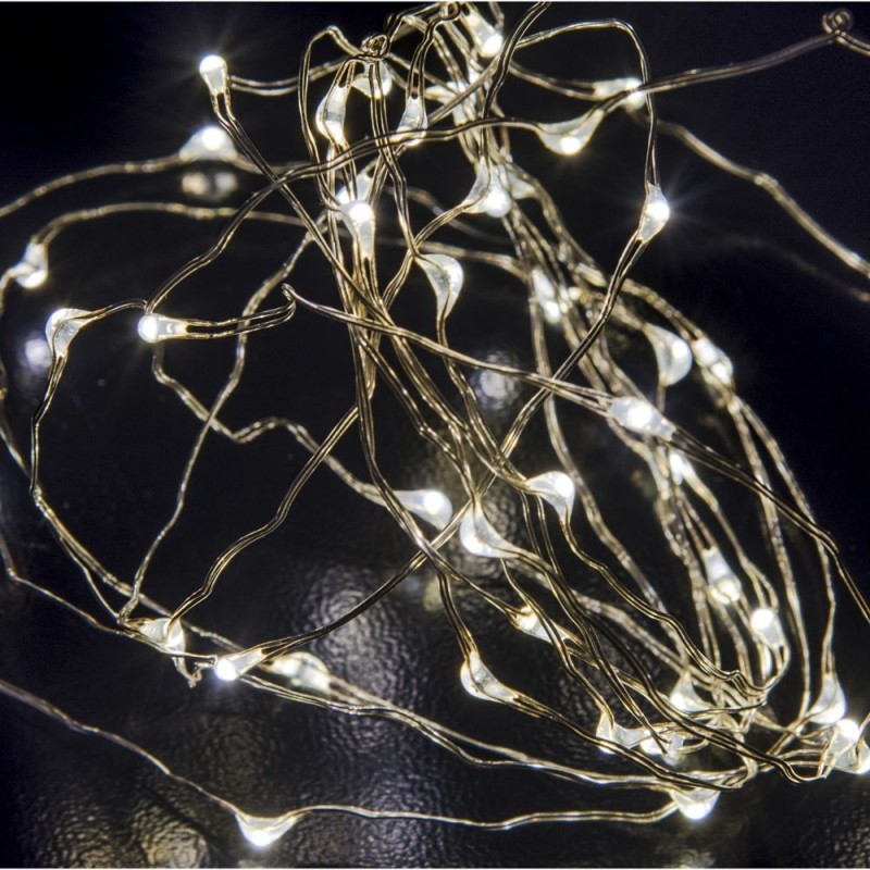 Χριστουγεννιάτικα Φωτάκια Σύρμα Microled Ασημί/Λευκό (200led) 73507
