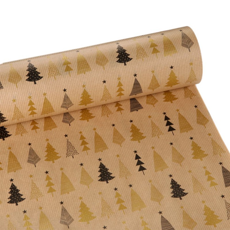 Χριστουγεννιάτικο Craft Χαρτί Περιτυλίγματος Με Δέντρα (60εκ.x50μ.) 73657