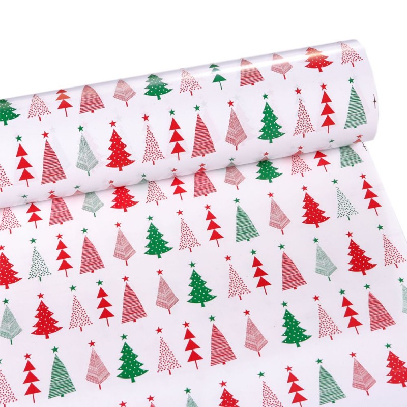 Χριστουγεννιάτικο Χαρτί Περιτυλίγματος Με Δέντρα (60εκ.x50μ.) 73654