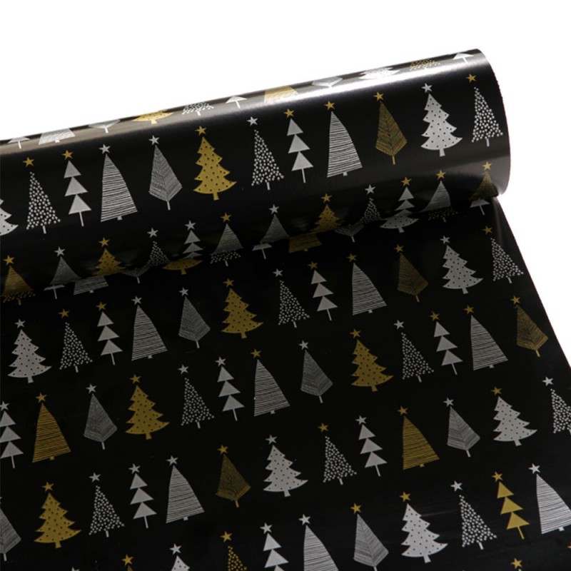 Χριστουγεννιάτικο Χαρτί Περιτυλίγματος Με Δέντρα (60εκ.x50μ.) 73656