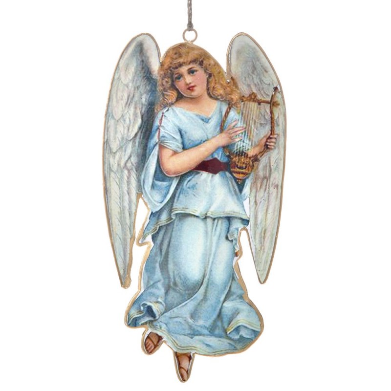 Χριστουγεννιάτικο Μεταλλικό Στολίδι Σιέλ Αγγελάκι Σετ 2τμχ. (12,5x24εκ.) 75713