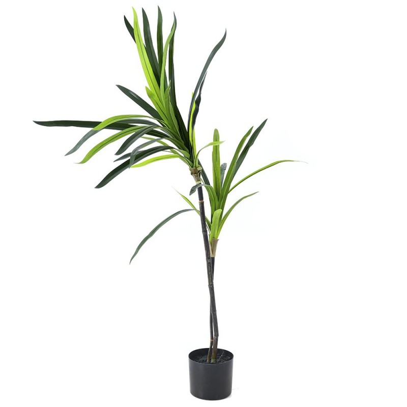 Τεχνητό Δέντρο Δράκαινα (125εκ.) Σε Μαύρη Πλαστική Γλάστρα 77031