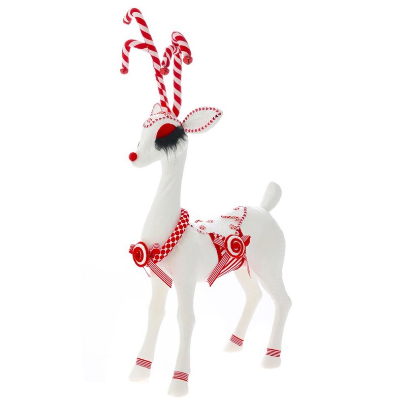 Κόκκινο Ελάφι Με Μπαστούνια Κέρατα (41x24x65εκ.) 78214