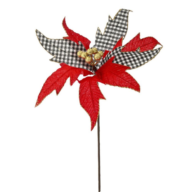 Ασπρόμαυρο-Κόκκινο Καρό Αλεξανδρινό - Σετ 6τμχ. (50εκ.) 79061