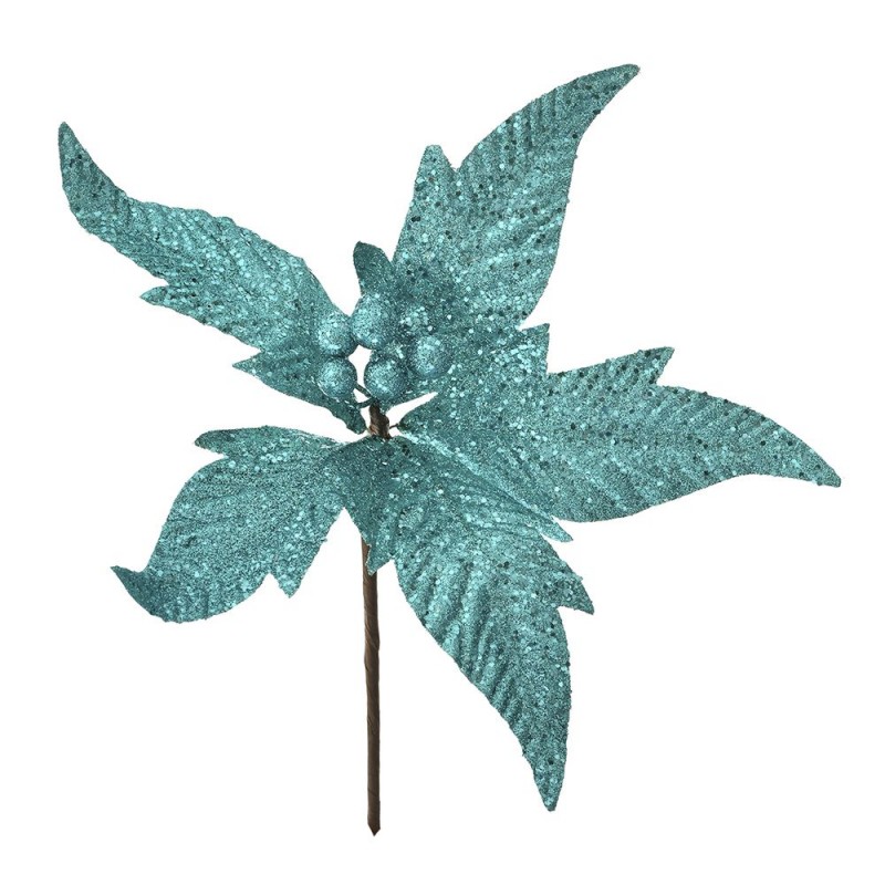 Αλεξανδρινό Τυρκουάζ Πικ Με Glitter - Σετ 6τμχ. (25εκ.) 79064