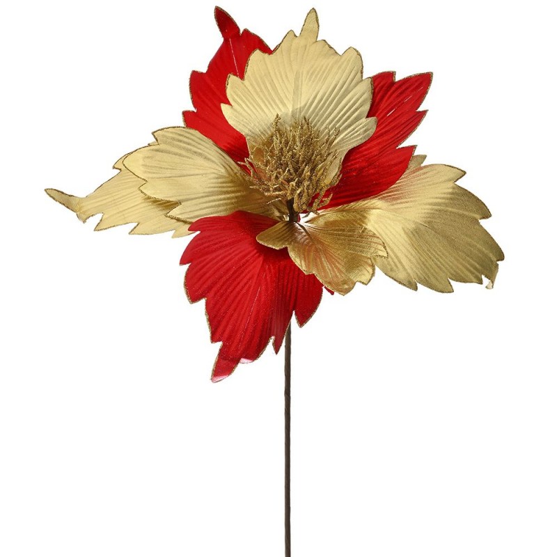 Χριστουγεννιάτικο Αλεξανδρινό Πικ Κόκκινο Χρυσό - Σετ 4τμχ. (35εκ.) 79075