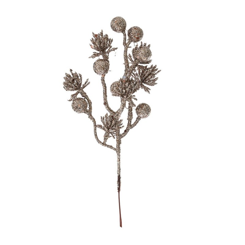 Χριστουγεννιάτικο Μπρονζέ Πικ με Glitter Και Berries - Σετ 12τμχ. (27εκ.) 79706