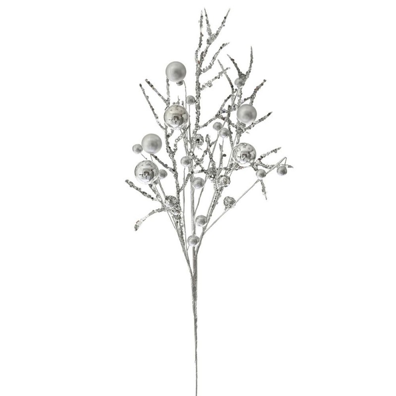 Κλαδί Με Ασημί Πέρλες - Σετ 2τμχ. (65εκ.) 79735