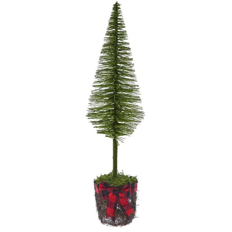 Χριστουγεννιάτικο Δεντράκι Πράσινο Κωνικό (18x67εκ.) Με Ξύλινη Βάση 79896