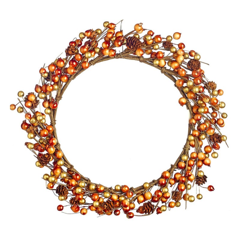 Στεφανάκι Καφέ Με Μπιλάκια - Σετ 2τμχ. (20εκ. & 15εκ.) 24625