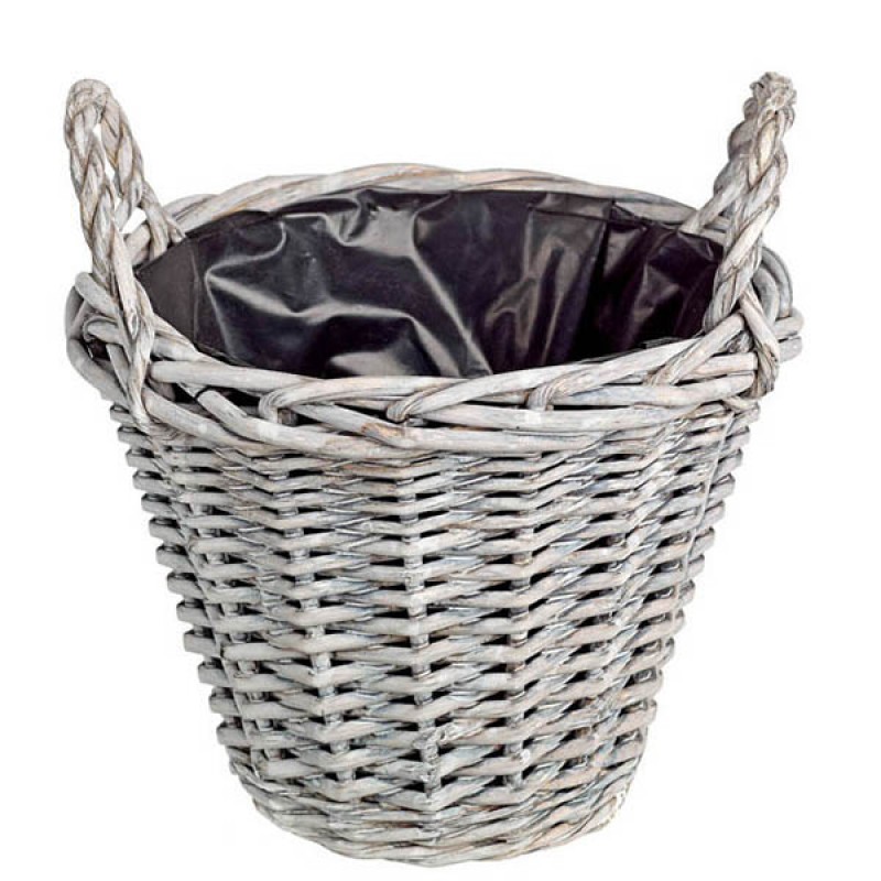 Καλάθι - Κασπώ Γκρι Με Χερούλια  -Σετ 2τμχ. (20x16εκ.) 50026 
