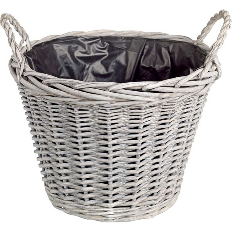 Καλάθι - Κασπώ Γκρι Με Χερούλια (30x23εκ.) 50028