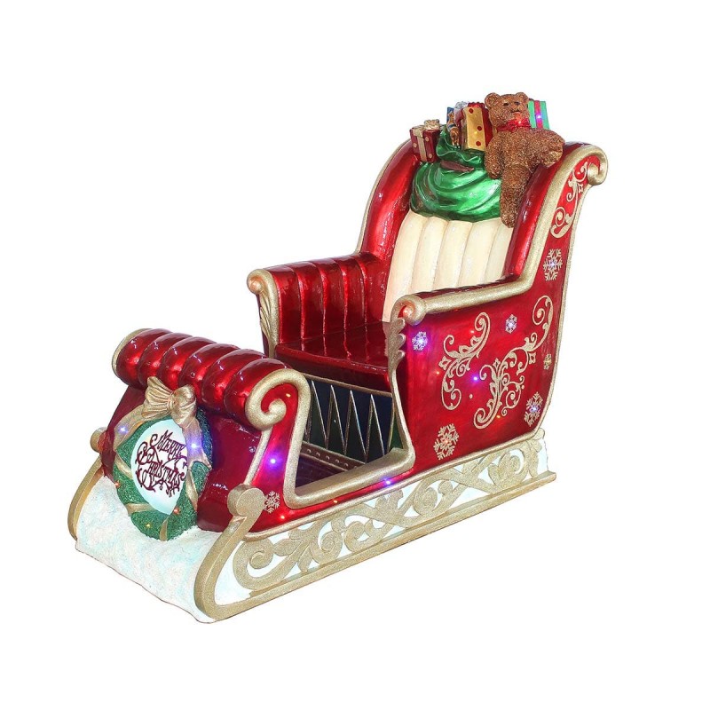 Έλκηθρο Led & Μουσική Πολυρεζίν Εξωτερικού Χώρου (114εκ.) 56152