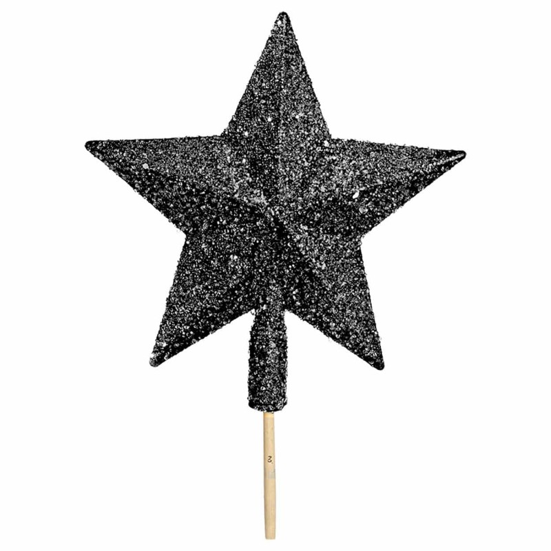 Χριστουγεννιάτικη Κορυφή Μαύρο Αστέρι (20εκ.) 56523