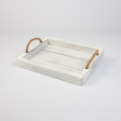 Ξύλινος Δίσκος (30x22,5εκ.) Coastal-Mare White 236-130-101