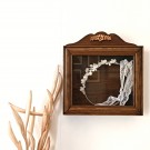 Στεφανοθήκη Ξύλινη (30x29εκ.) Flowers Walnut Brown 239-502-04