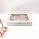 Στεφανοθήκη Ξύλινη Με Ύφασμα (33x26,5εκ.) Champagne Cottage White 239-545-63