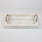 Ξύλινος Δίσκος (30x22,5εκ.) Coastal-Mare White 236-130-101