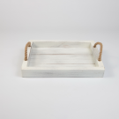 Ξύλινος Δίσκος (30x22,5εκ.) Coastal-Mare White 236-130-101