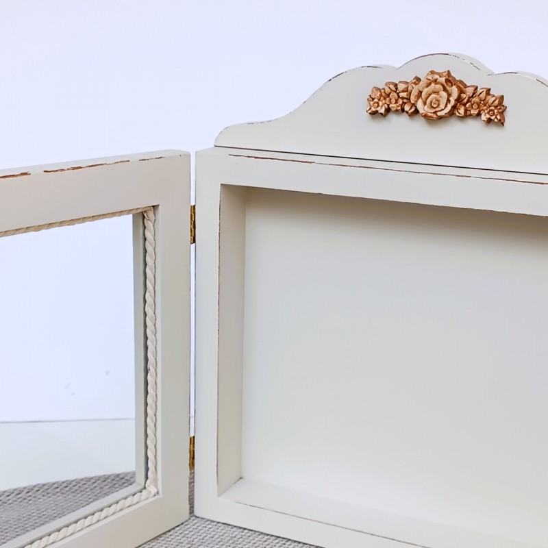 Στεφανοθήκη Ξύλινη (30x29εκ.) Flowers Cottage White 239-502-63