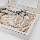 Στεφανοθήκη Ξύλινη Με Ύφασμα (33x26,5εκ.) Champagne Cottage White 239-545-63