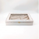 Στεφανοθήκη Ξύλινη Με Ύφασμα (33x26,5εκ.) Champagne Cottage White 239-545-63