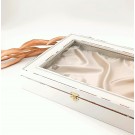 Στεφανοθήκη Ξύλινη Με Ύφασμα (33x26,5εκ.) Champagne Cottage White 239-545-63