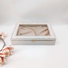 Στεφανοθήκη Ξύλινη Με Ύφασμα (33x26,5εκ.) Champagne Cottage White 239-545-63